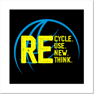 Recycle Reuse Renew Rethink Crisis Environmental Activism Posters and Art